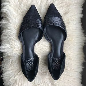 Vince Camuto Halia d’Orsay Flats Snakeskin Size 8